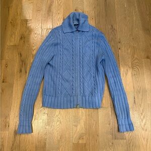 Worth Blue Cable Knit Sweater